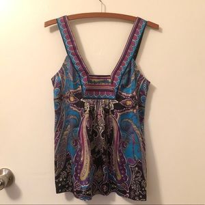 Boho paisley tank, Alice & Trixie 100% silk